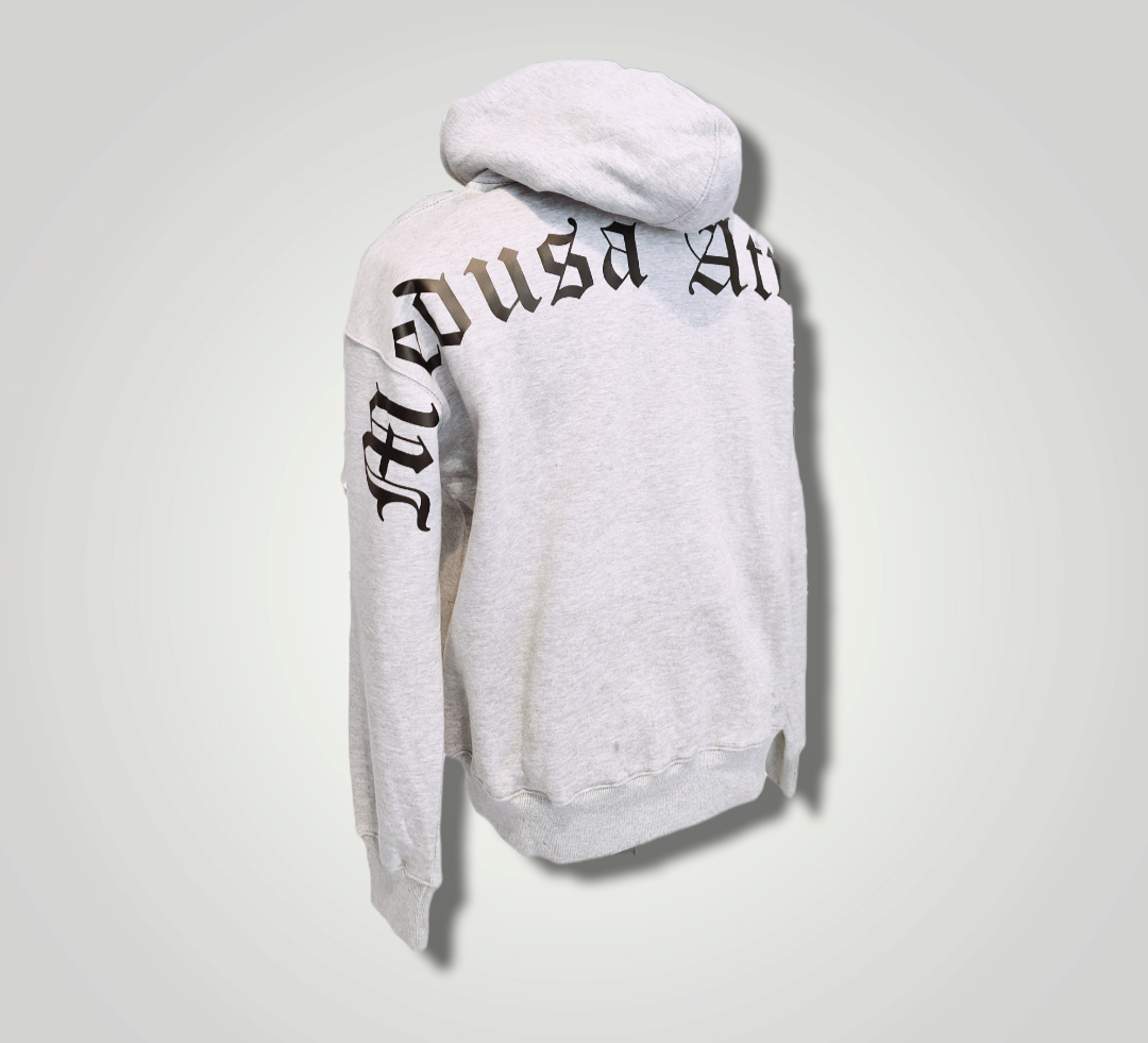 Oversize Hoodie - Old English - Grey