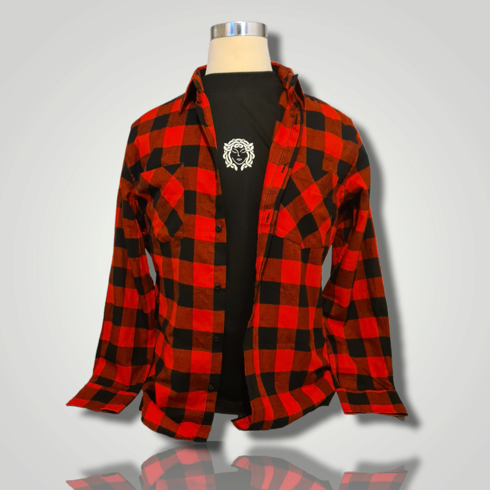 666 Flannel Shirt - Black/Red